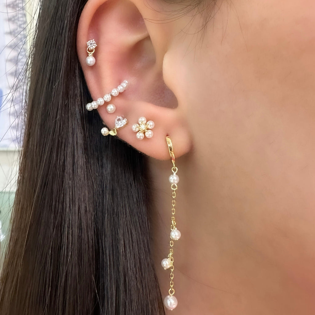 Flower Pearl Earring
