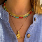 Varasite/Türkis-Naturstein-Halskette