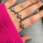 Colorful Stone Heart Ring