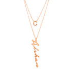 Çift Zincirli İsim ve Harf Kolye