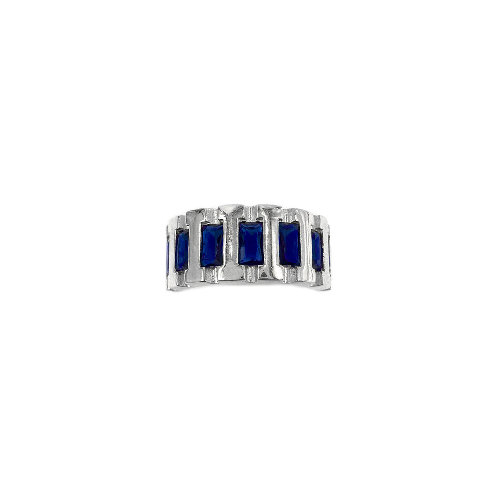 Vintage-Ring mit dunkelblauem Stein