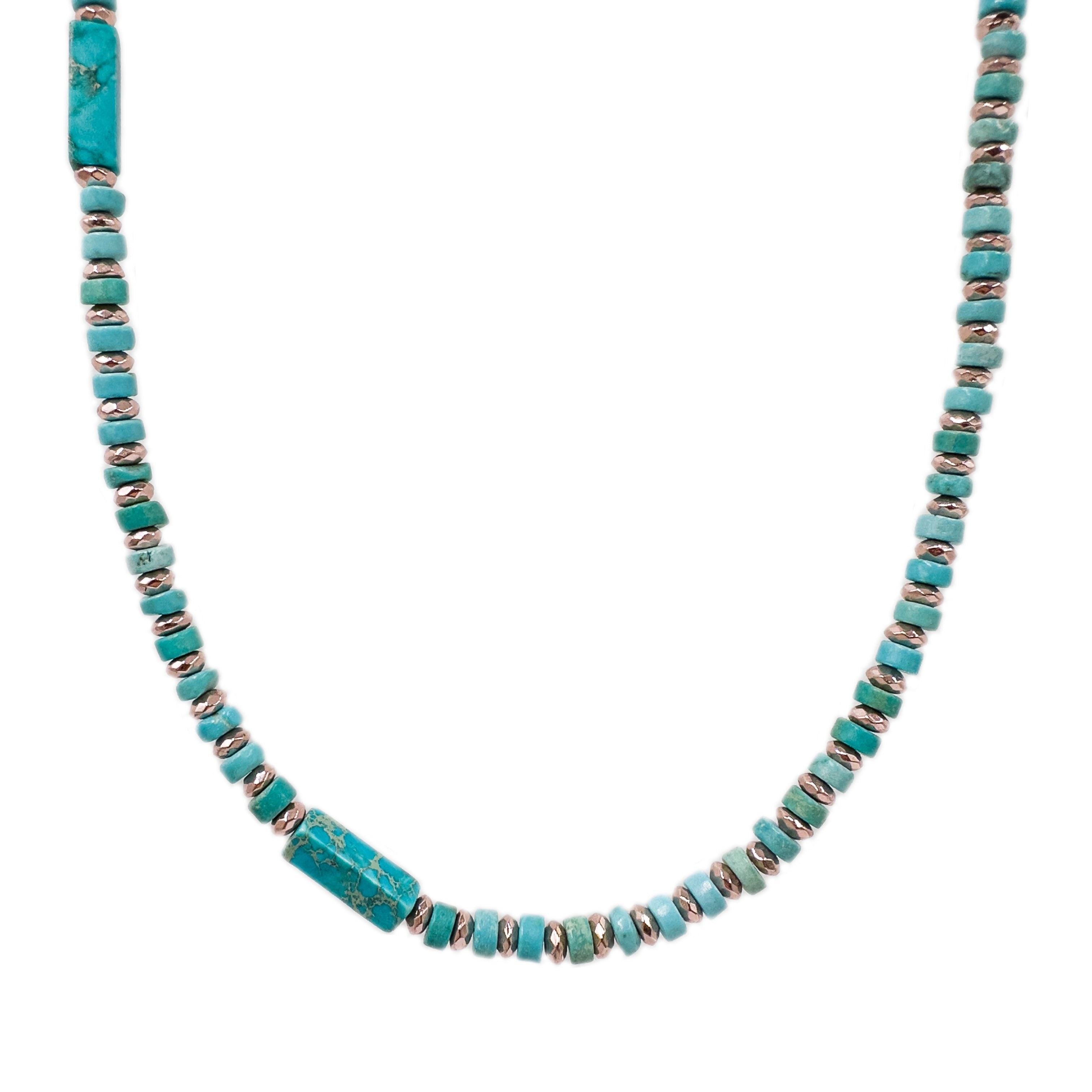 Halskette aus Varasit-Naturstein