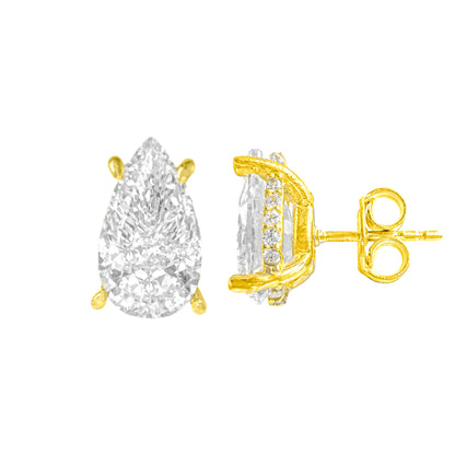 Taşlı Montür Mozanit Damla Küpe