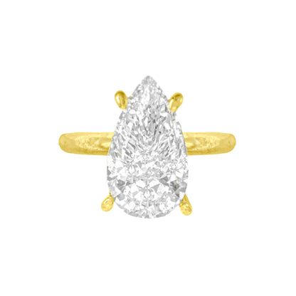 Taşlı Montür Mozanit Damla Tektaş Yüzük