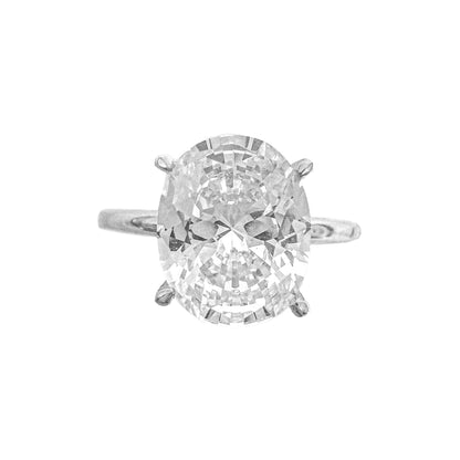 14K Üç Karat Oval Yüzük