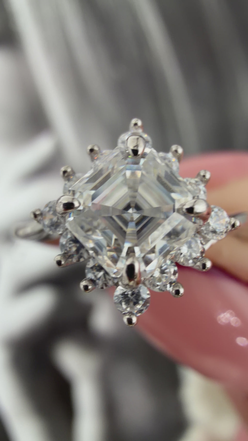 Mozanit Lotus Tektaş Yüzük