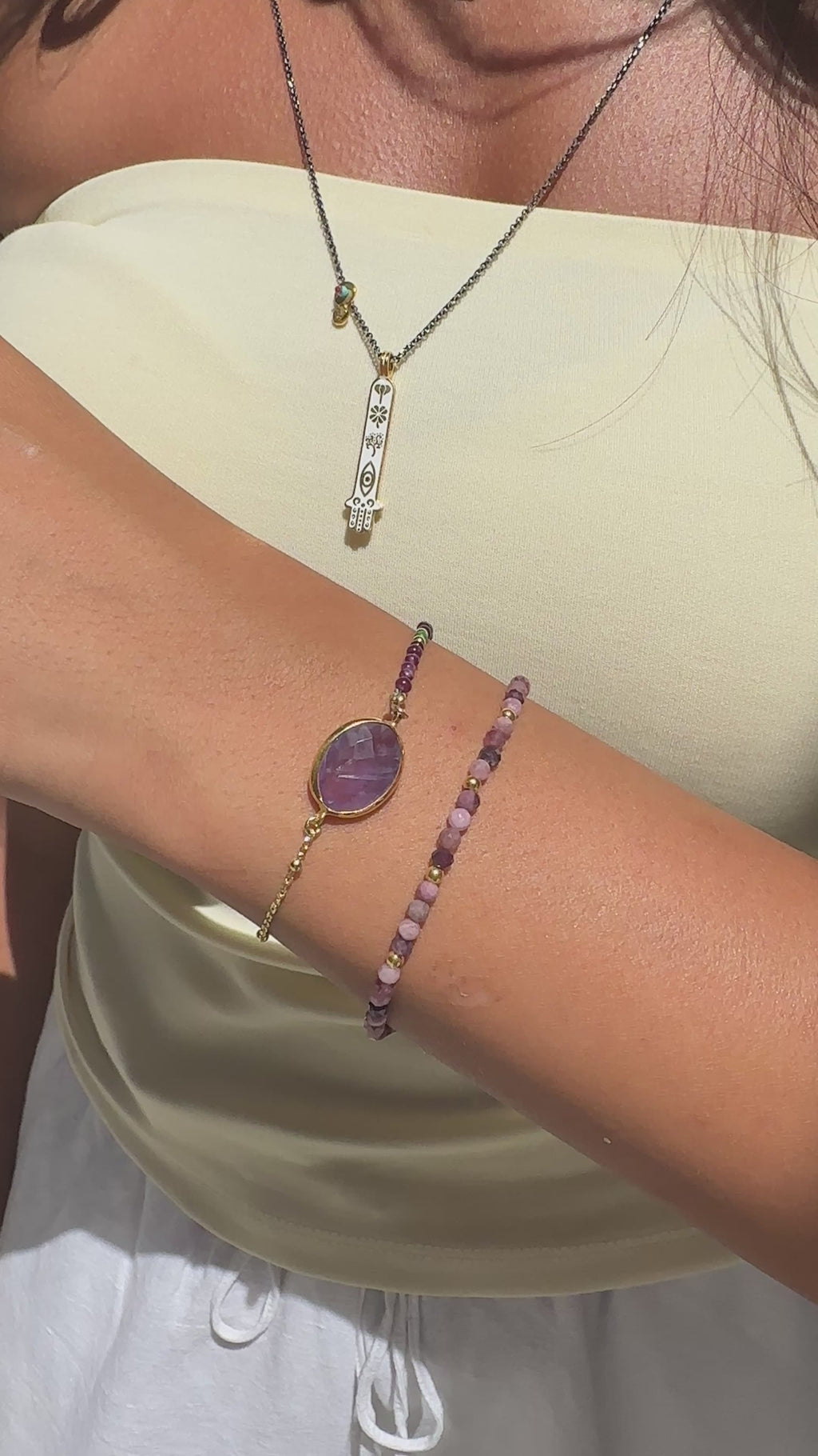 Ametist Doğal Taş Bileklik