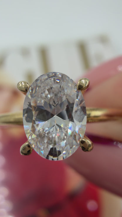 0.75 Karat Oval Yüzük