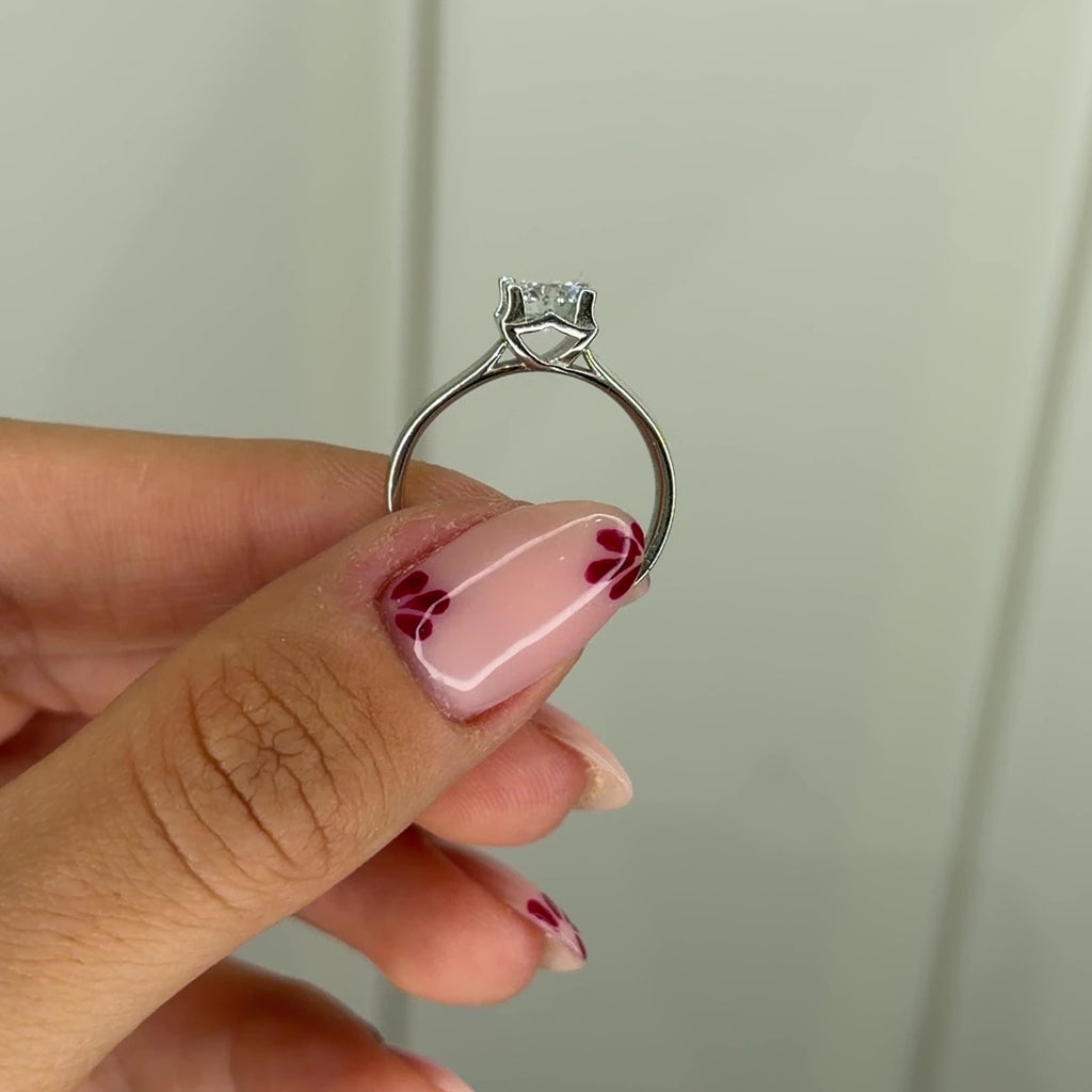 Designer Moissanite Solitaire Ring