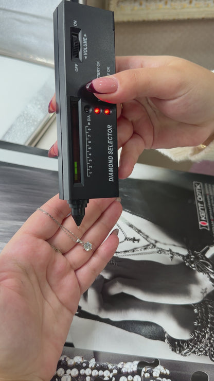 Mozanit Altı Tırnak Tektaş Kolye