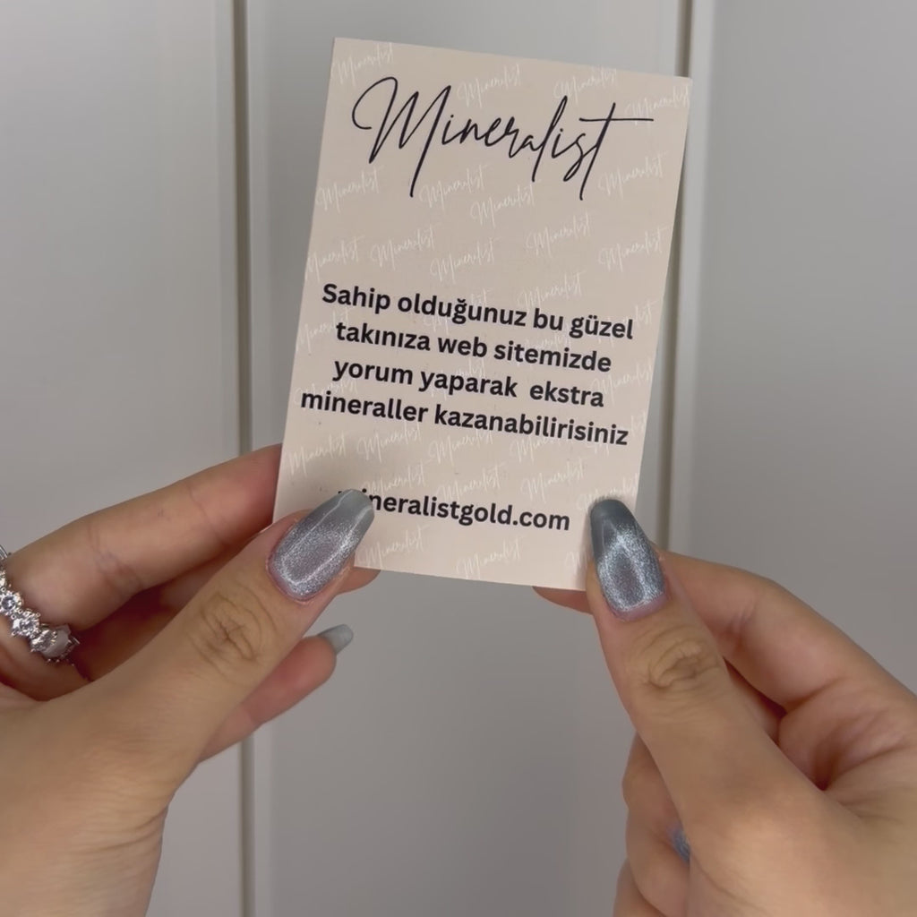 14K İki Karat Mozanit Uzun Oval Tektaş Yüzük