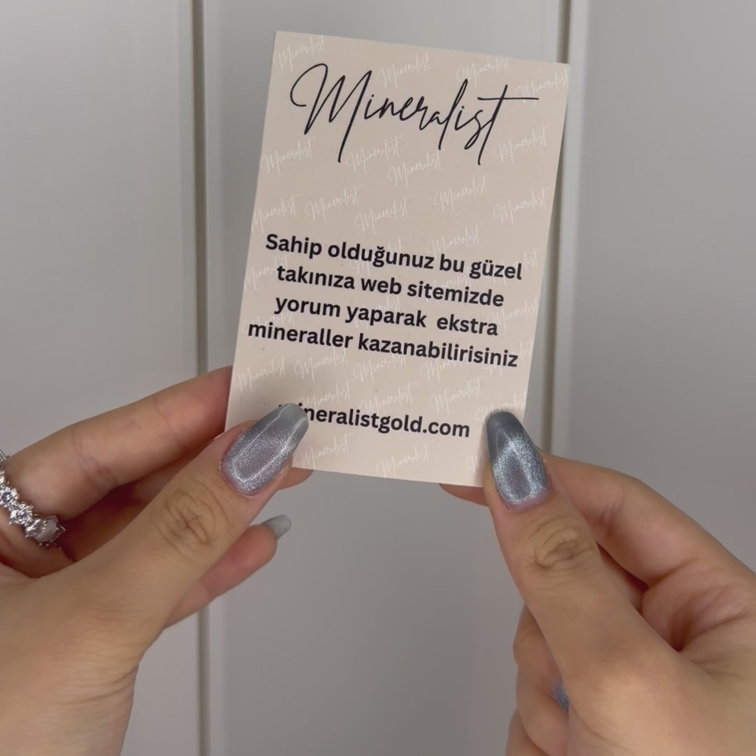 14K 2 Karat Mozanit Tektaş Küpe