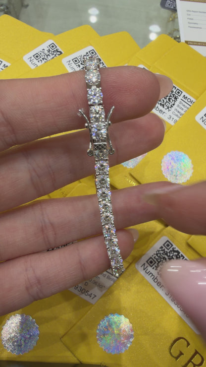 Üç Buçuk mm Mozanit Suyolu Bileklik