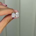 14K Goldfassung Moissanit-Ohrring