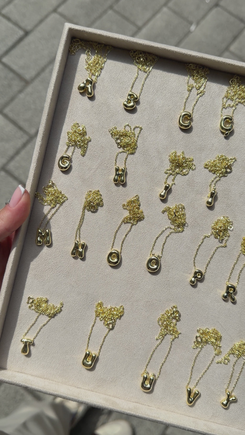 Minimal Bombeli Harf Kolye