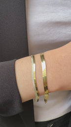 İki Renk İtalyan Yassı Zincir Bileklik