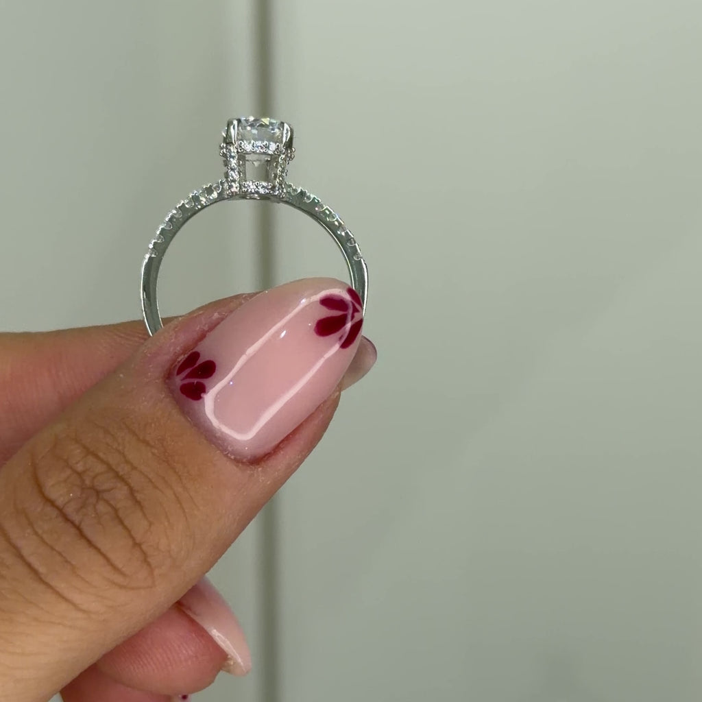 Ein Karat Design Solitärring