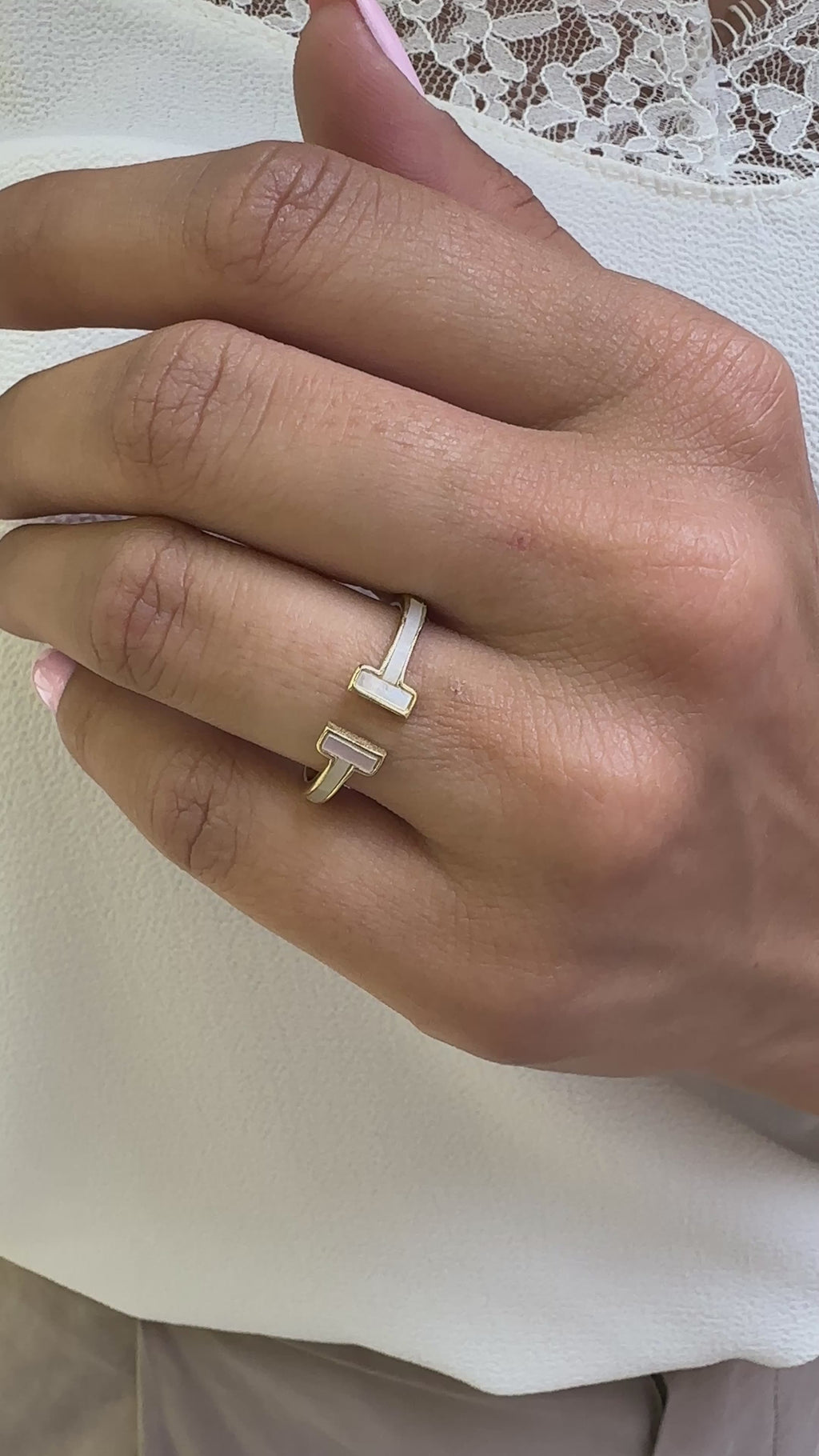 Perlmutt T-Ring
