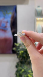 Dört Karat Mozanit Tasarım Tektaş Yüzük