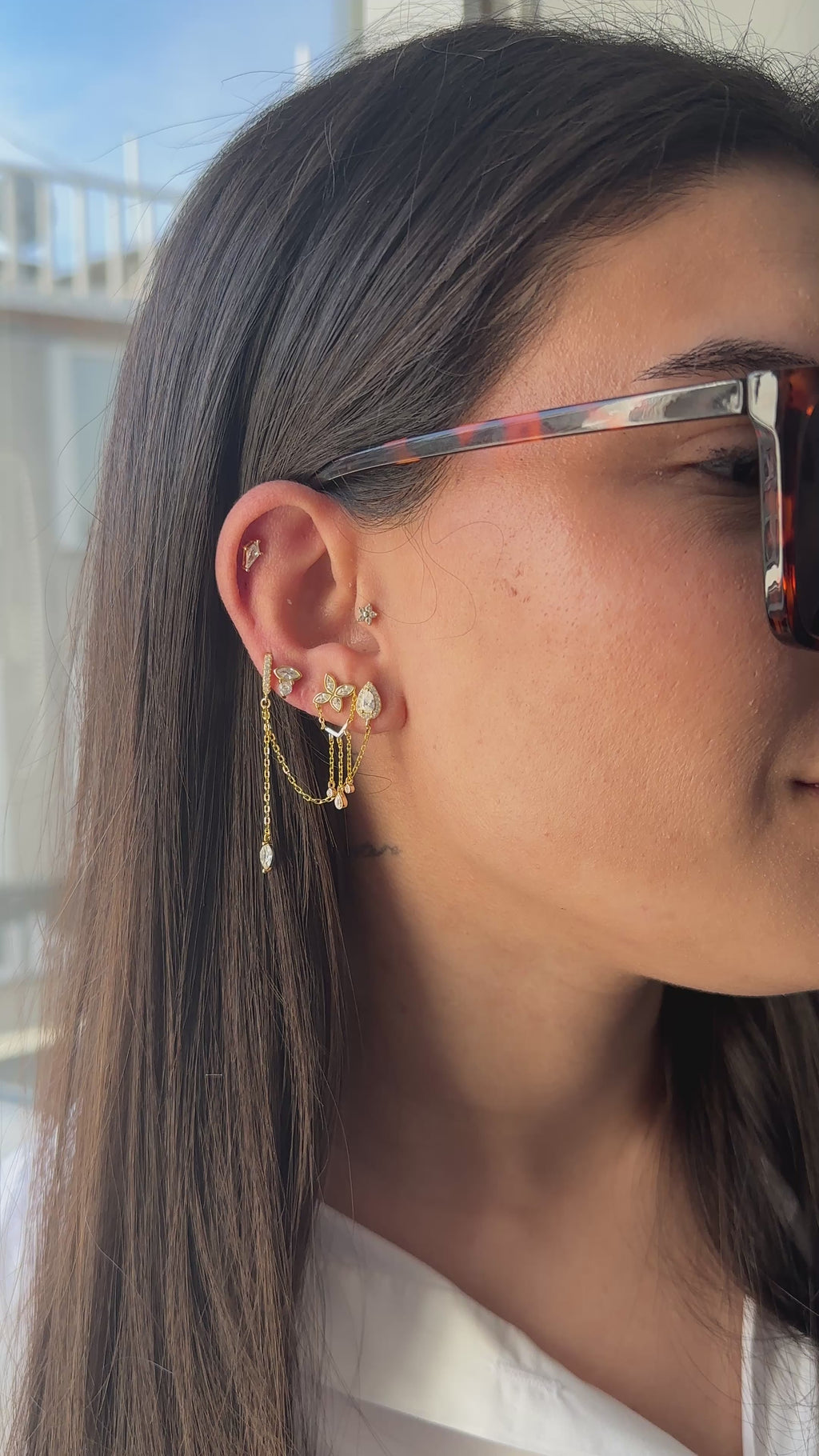 Markiz Design Trio Sallantılı Küpe