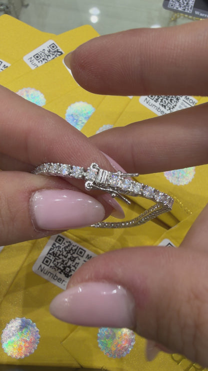 İki Buçuk mm Mozanit Suyolu Bileklik