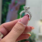 Four Carat Moissanite Solitaire Design Ring