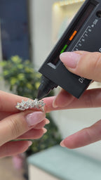 İki Karat Mozanit Beştaş Yüzük