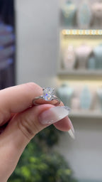 1.25 Karat Mozanit Oval Yüzük