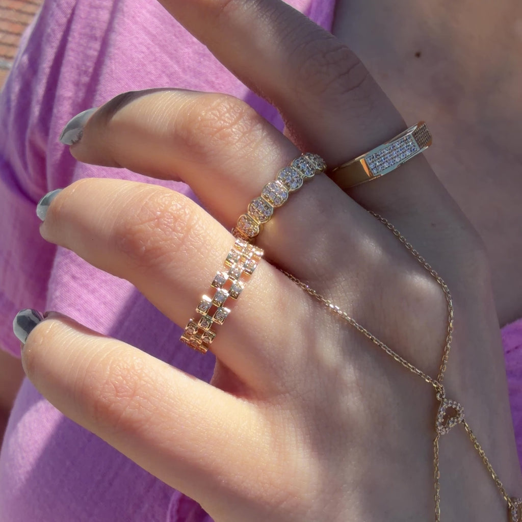 14K Chevron Yüzük