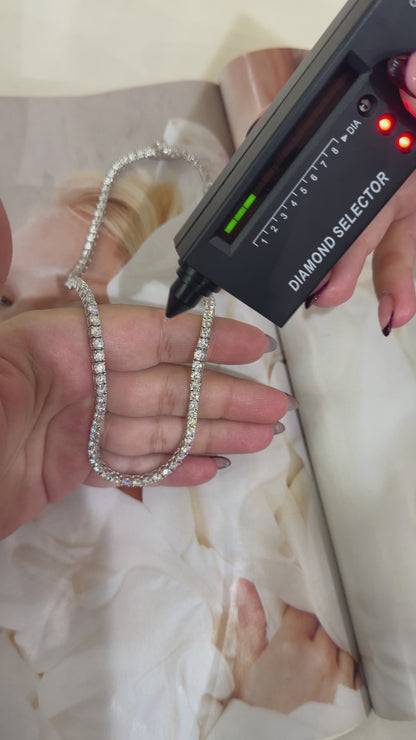 Üç Buçuk mm Mozanit Suyolu Kolye