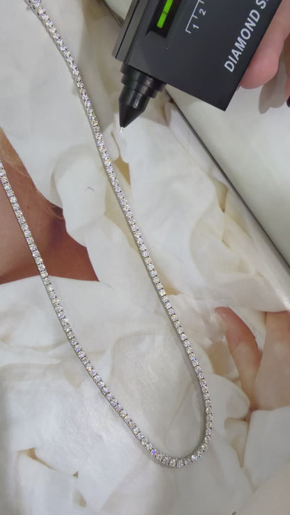 İki Buçuk mm Mozanit Suyolu Kolye