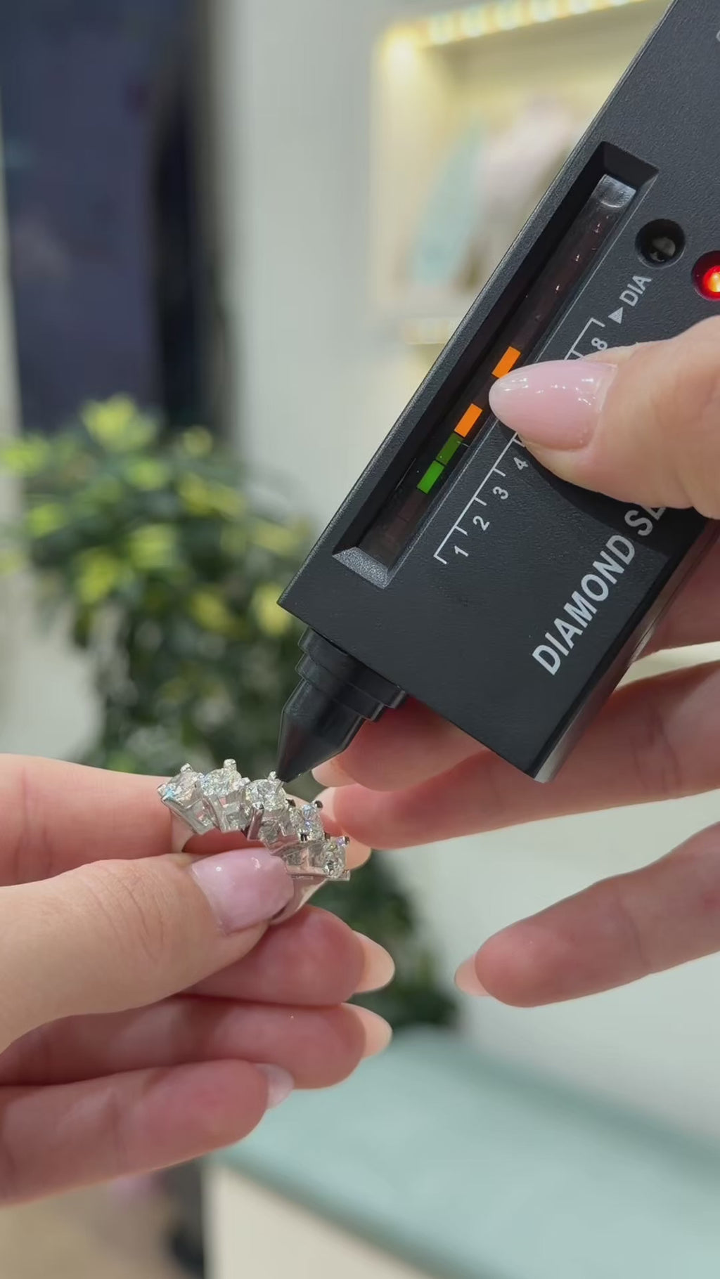 14K Three Carat Moissanite Five-Stone Ring