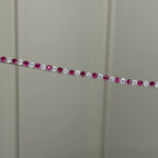 Drei Mm Fuchsia-Stein-Wasserfallarmband
