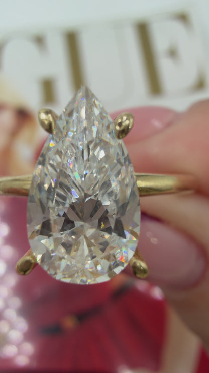 Taşlı Montür Damla G-Color Yüzük