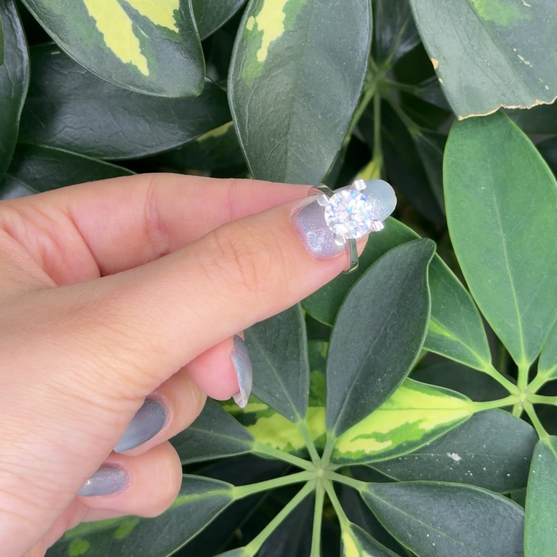 14K Üç Karat Mozanit Tektaş Yüzük