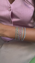 Üç Mm Sarı Taşlı Suyolu Bileklik