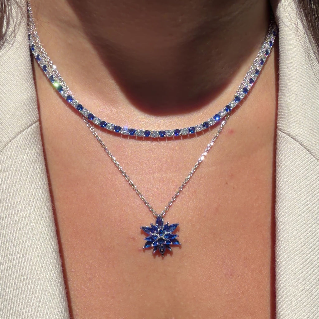 3mm Lapis Lazuli Tennis Necklace