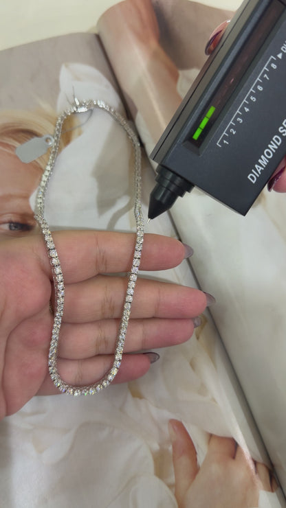 Üç mm Mozanit Suyolu Kolye