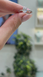 Bir Karat Mozanit Oval Yüzük