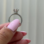 G-Color Marquise Ring with Side Stones