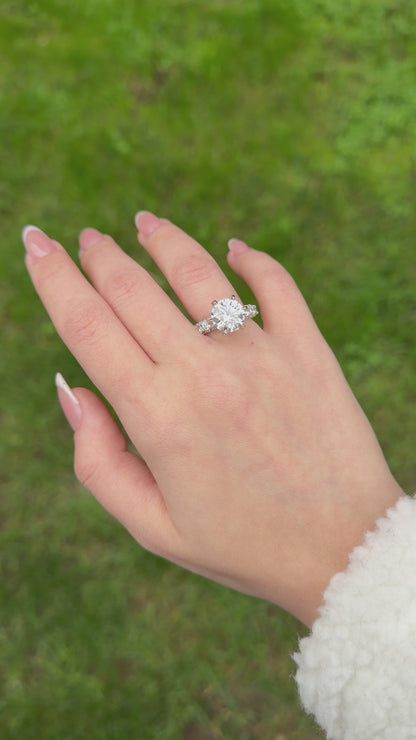 14K Tasarım Mozanit Tektaş Yüzük