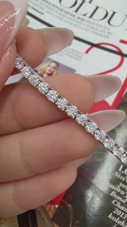 Üç mm Mozanit Suyolu Bileklik