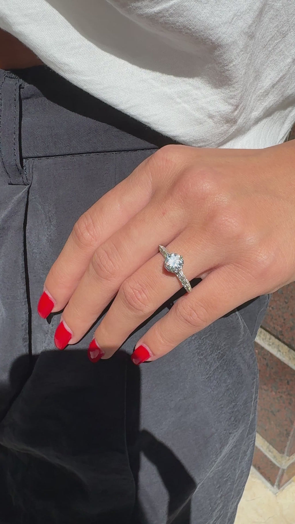 Mozanit Tektaş Tasarım Yüzük