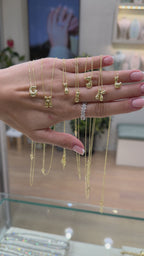 Minimal Bombeli Harf Kolye