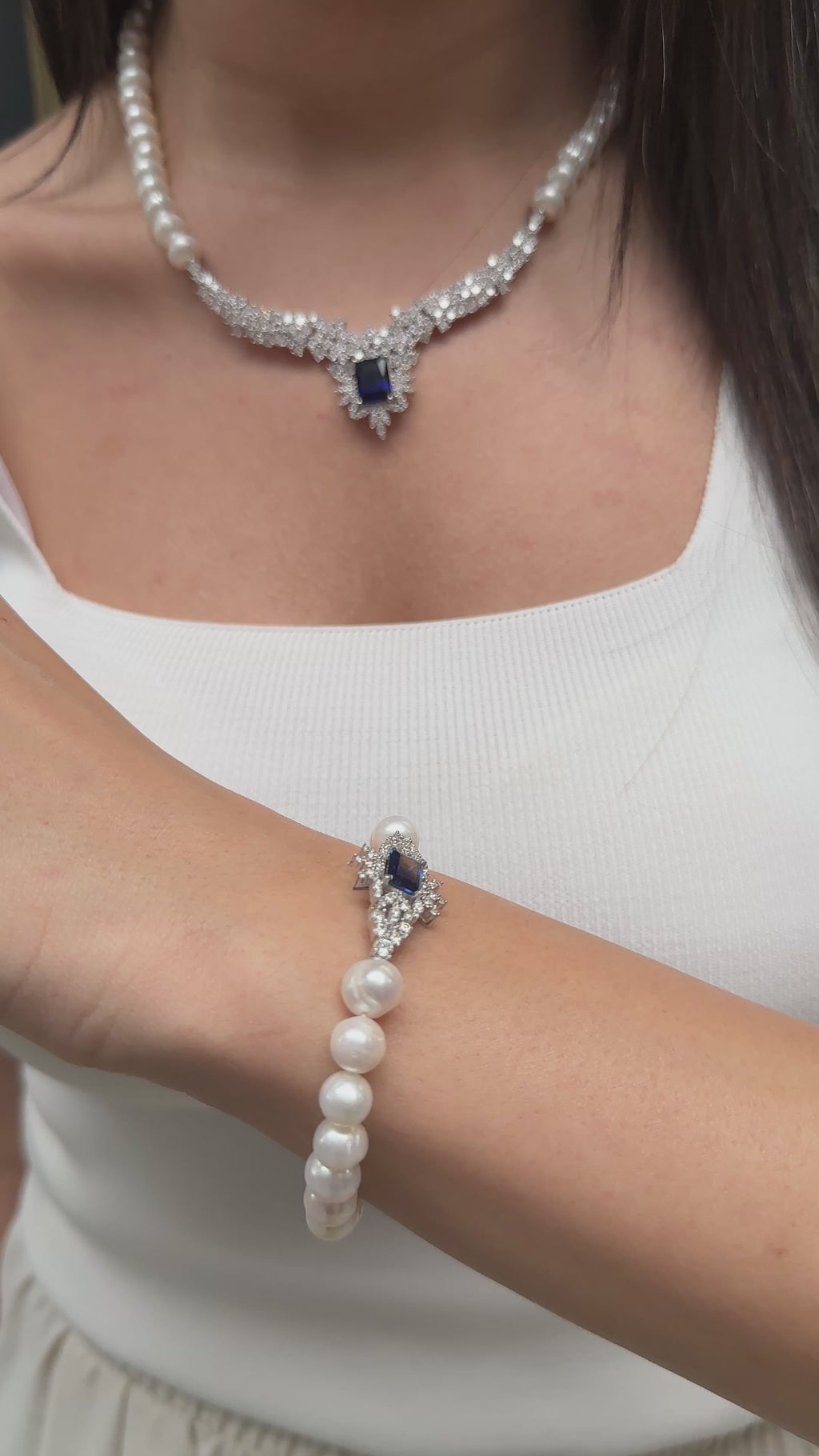 İncili Emerald Gece Seti