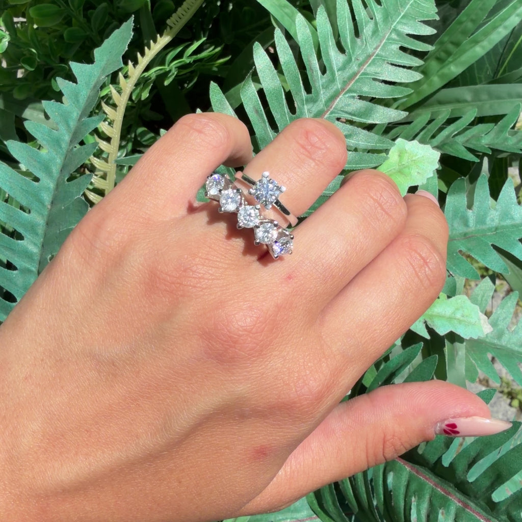 Halbkarätiger Solitärring
