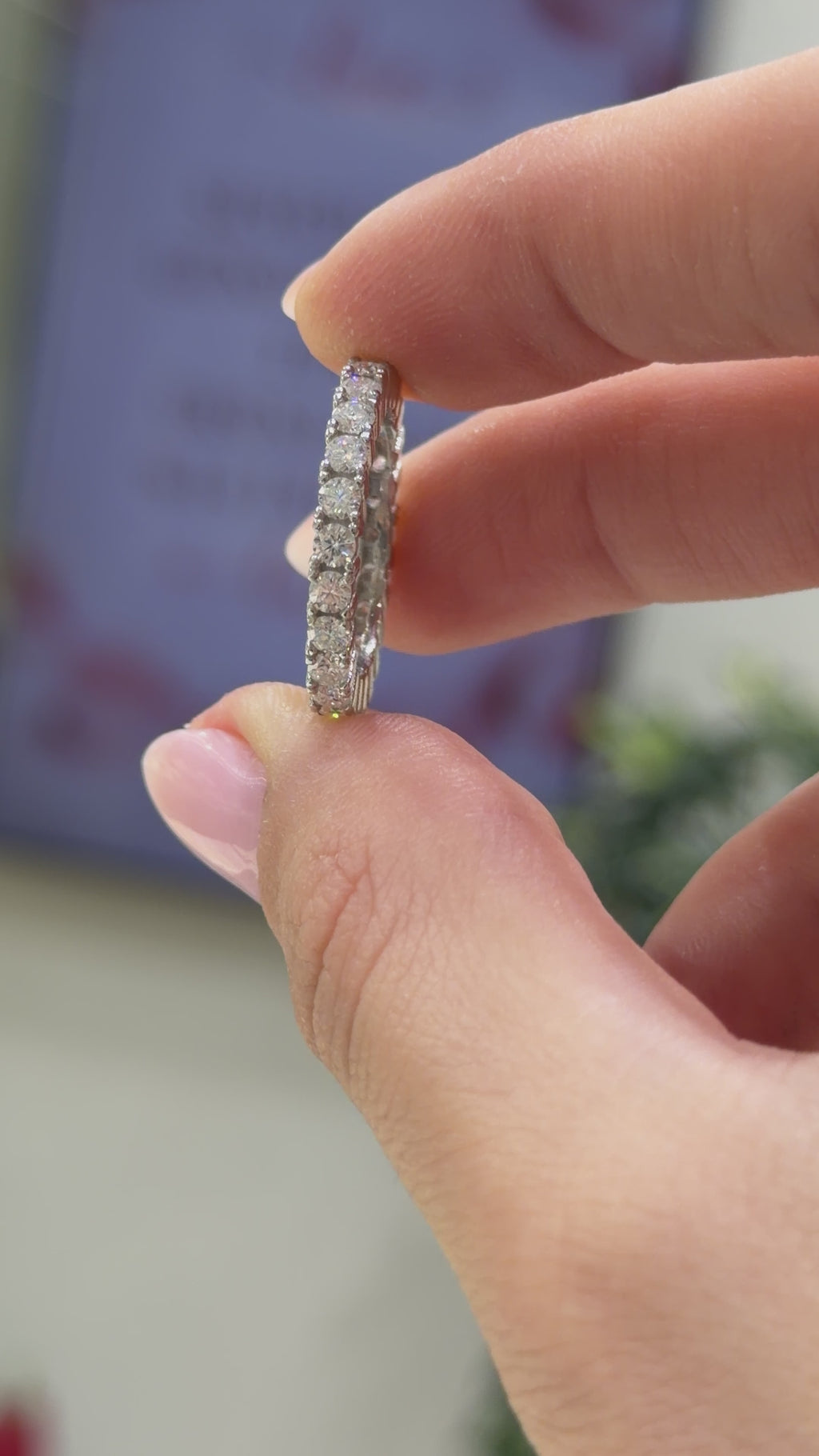 14K Küçük Taşlı Mozanit Tamtur Yüzük