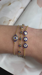 Marineblaues Evil Eye Armband