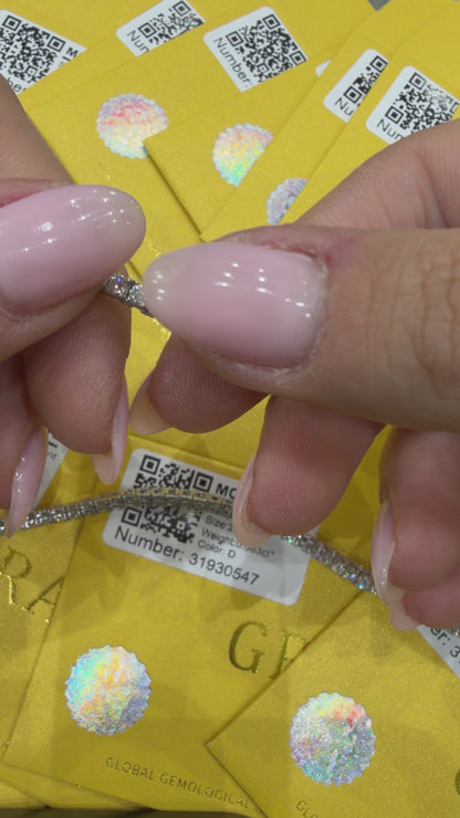 İki Buçuk mm Mozanit Suyolu Kolye