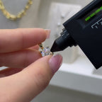 14K Mozanit İki Karat Tektaş Kolye